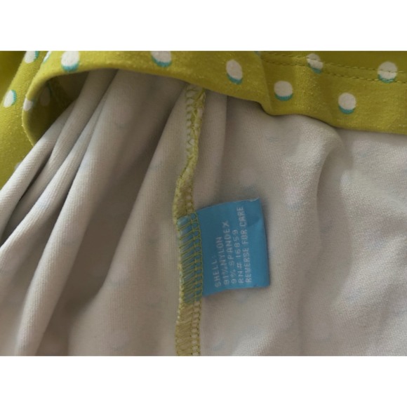 J.McLaughlin Chartreuse Polka Dot 3/4 Sleeve V-Neck Knit Top - Small - Picture 5 of 5